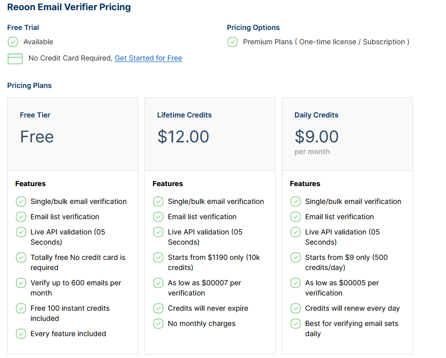 Pricing Plans